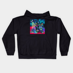 galactic issues with witches, the alien coven in ecopop Kids Hoodie